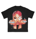 Megan Rap Tee SuperStar T Stallion Big Face Fashion Y2k T Shirt