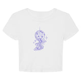 Melting Disco Top, Y2K Graphic T-Shirt, Casual Summer Shirt