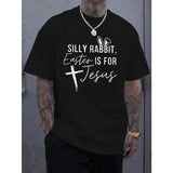 Men's Casual Crew Neck T-Shirt, Cotton Blend (95% Cotton, 5% Elastane), Knit Fabric, Regular Fit, with 