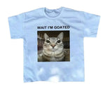 Men's Cat & Letter Print Regular Fit Tee for Daily Wear - Street Fashion Casual Short Sleeve Printed Shirt for Summer - 100% Cotton - Menswear T-Shirt Top