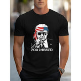 Men's Trump graphic print short sleeves, casual everyday T-shirt, comfortable and breathable clothing for summer Menswear Top