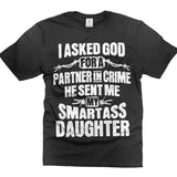 Mens Funny T-shirt father's day Gift shirt Gift for Dad from daughter Smart Daughter Father Shirt Best Fathers day Gift Shirt Birthday Gift