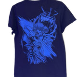 Menswear Top - Cats T-shirts for Men's with Unique Blue Graphic Design Crewneck