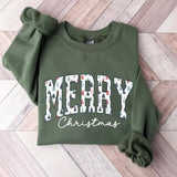 Merry Christmas Sweatshirt & T-Shirt, Festive Holiday Graphic Tee, Cozy Christmas Pullover, Perfect Seasonal Gift for Everyone Casual Classic