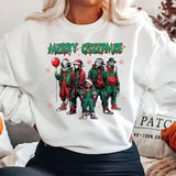 Merry Creepmas Shirt, Halloween Christmas Horror Characters Shirt, Trending Graphic Tee, Horror X-mas Shirt
