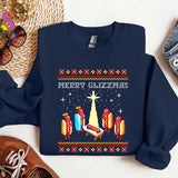 Merry Glizzmas Sweatshirt, Tacky Hoodie, Funny Hot Dogs Sweatshirt, Christmas Ugly Sweater, Funny Christmas Gifts Menswear Tops