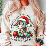 Mi Burrito Sabanero Mexican Tshirt Sweatshirt, Tuki Tuki Donkey Latino Xmas, Mexican Christmas Gift, Unisex Sweater Pullover Tee