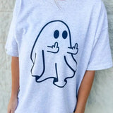 Middle Finger Ghost Graphic Tee