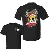 Miler Lite Hunting Dog Christmas Shirt , Miler Lite Shirt, Hunting Shirt, Unisex Classic Cotton 2 Side Graphic Print in All Size, For Men, For Women