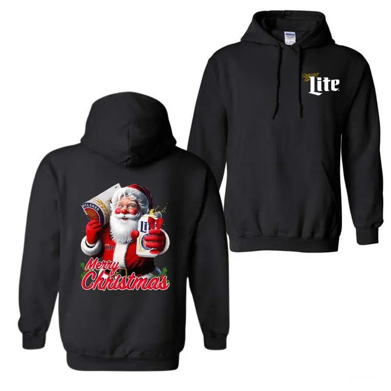 Miler Lite Merry Christmas Santa Hoodie, Miler Lite Shirt, Christmas Shirt, Santa Shirt, Merry Christmas Hoodie, For Men, For Women