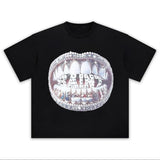 Mixed Emotion Grillz Graphic Tee Oversized Y2k T-Shirt Graphic Tee for Men Women