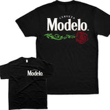 Modelo Rose 2 Sided Tshirt, Modelo Tshirt Full Color For Men And Women Tshirt, Modelo Beer Tshirt, Men's Tshirt, Women's Tshirt Crewneck Shortsleeve