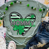 Mommy Clover Heart DTF Transfers - THIS IS NOT A SHIRT