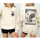 Motherhood Some day I Rock it Hoodie Gift for Mom Sweatshirt, Sometimes It Rocks Me Hoodie, Motherhood Rock Skeleton Hoodie, Rocker Mom Gifts, Rocking Mom