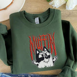 Muffin Metal Embroided Shirt, Muffin Emotions Shirt, Muffin shirt, Muffin Embroided Tshirt, Muffin Birthday Cartoon