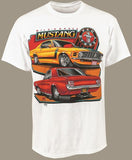 Mustang Wild Horses T-Shirts - Vintage Hot Rod Muscle Car Graphic Tee  for Car Enthusiasts Men's Cotton Tee - Old School Tee Gift - Tshirt, Top Menswear Streetwear Tropical Crewneck Shortsleeve Casual tee shirt cotton t-shirt y2k  outfits  men