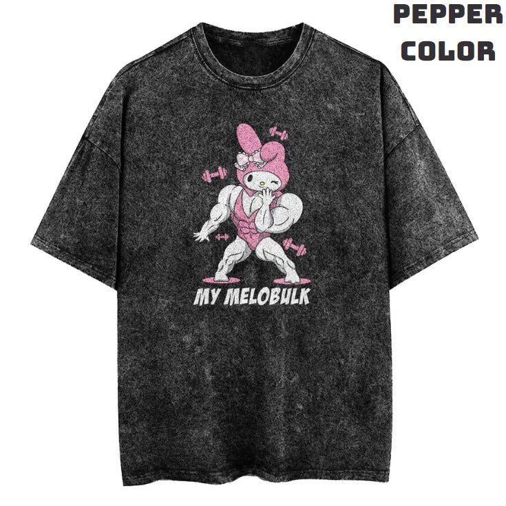 My Melobulk Vintage Graphic Tees, Gym T-Shirt, Funny Anime Shirts, Vacation Outfits, Unisex Anime Manga Shirt Top Menswear Womenswear Streetwear