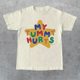 My Tummy Hurts Tee , Funny Meme Shirt, Clowncore Clothing , Clown Shirt , Kidcore Tee , Kidcore Clothes, Funny Gift For Her, Gift For Him