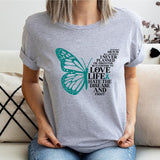 Myasthenia Gravis is A Journey Shirt, Myasthenia Gravis Awareness T-shirt, Butterfly Teal Ribbon Tee, Survivor Gift Shirt, Support Tee, MG Warrior Shirt. Casual Womenswear