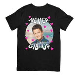Never Gib Up - Gibby iCarly Joke Funny Gen Z Shirt Dank Meme Humor Nickelodeon Top Menswear Streetwear Shortsleeve Crewneck Tropical Casual Tshirt