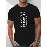 [New Trend, Dog Tilt Font] Casual New Trend! Description Dog Tilt Font Print Short-sleeved T-shirts - Full of Personality Charm, Easy To Control Fashion Trends, Everyday Wear Made in USA