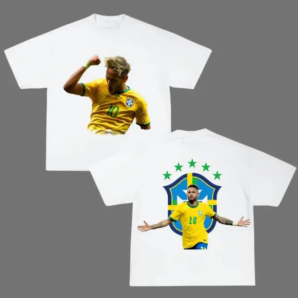 Neymar Jr National Icons T-Shirt, Neymar 2-Sided Vintage Tee, Unisex Soccer Shirt, Sport Graphic Tees, Menswear Womenswear Streetwear