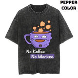 No Coffee, No Workee Vintage Graphic Tees, Koffing Tshirt, Pokemon Shirts, Pokemon Merch, Anime Manga Shirt, Anime Clothing, Unisex Casual Outfits, Crew Neck Gifts For Men Women Streetwear Menswear Womenswear