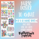 Nurse Easter Gang Sheet, 22 x 60