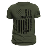 One Nation Under God American Vertical Flag Patriotic T-Shirt Casual Classic