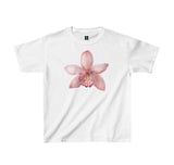 Orchid Flower Shirt, Graphic Y2K Print Floral Print Short Sleeve Tee, Trendy Y2K Tshirt, Summer Graphic Print Tee Flower, Gift For Her, SUMMER OUTFITS, vacation outfits