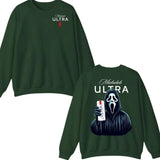 Oversized Michelob Ultra Ghost Face Halloween 2 Sided Sweatshirt, Michelob Ultra Sweatshirt For Men And Women