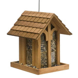 Wood House, Shingled Roof, Garden, Bird Feeder, Perch