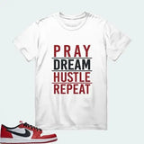[PRAY DREAM HUSTLE REPEAT] AJ1 Low OG Chicago Matching Tee