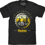 Pacifico Beer Live Life Anchors Up T-Shirt - Black