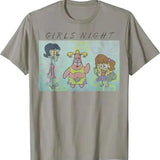 Patrick Squidward Girls Night T-Shirt