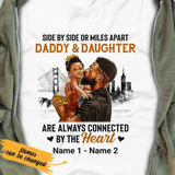 Personalized BWA Dad And Daughter Connected By The Heart T Shirt SB92 26O53