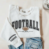 Personalized Football Mom Sweatshirt with Player's Custom Name, Football Mama Hoodie, Football Mom Hoodie with Son's Name Womenswear Sweaters Tops Comfort