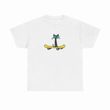 Pete The Cat On Skateboard T-Shirt Cotton Tshirt, Uniex Cotton Shirt