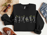 Pickle Skeleton Dance Sweatshirt Women's Pickle Sweater Canning Season Homemade Cucumber Lover Crewneck Gift