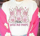 Pink Chillin with my Peeps DTF Transfers - THIS IS NOT A SHIRT