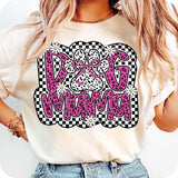 Pink Dog Mama T-Shirt, Checkered Mom Leopard T-Shirt, Mama Dog T-Shirt, Mother's Day Gift, Gift for dog mama, Leopard Mama T-Shirt, Mama T-Shirt
