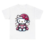 Pink Kityy Santa Claus Tee, Christmas Shirt
