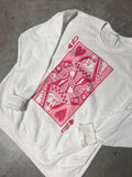 Pink Queen Of Hearts Graphic Sweatshirtstyle{n002}2