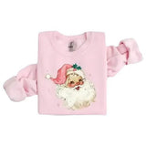 Pink Santa Retro Christmas Sweatshirts for Women, Pink Christmas Matching Family Sweaters, Pink Vintage Holiday Crewneck Group Party