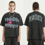 Pixie Sleeze Diamond Perc Y2k Clothing Graphic Tees Oversized Cotton Fabric Top Streetwear