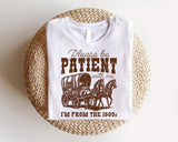 Please Be Patient With Me I'm From The 1990s Funny Graphic Unisex T-Shirt Fabric Menswear