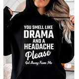 Please Get Away from Me, Funny Hoodie Casual Street Style Fleece Fabric Pullover Hooded Sweatshirt for Women for Men, Perfect Gift