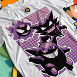Pocket Monsters Anime T-shirt & Sweatshirt, Retro Pop Art Gengar Pokemon Graphic Tee, Vintage Oversized Unisex Streetwear, Manga Gift For Men Women