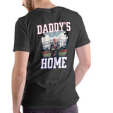 Pocket T Daddy's Home Trump Shirt - Casual Crewneck Shortsleeve with Graphic Design Menswear Stylish