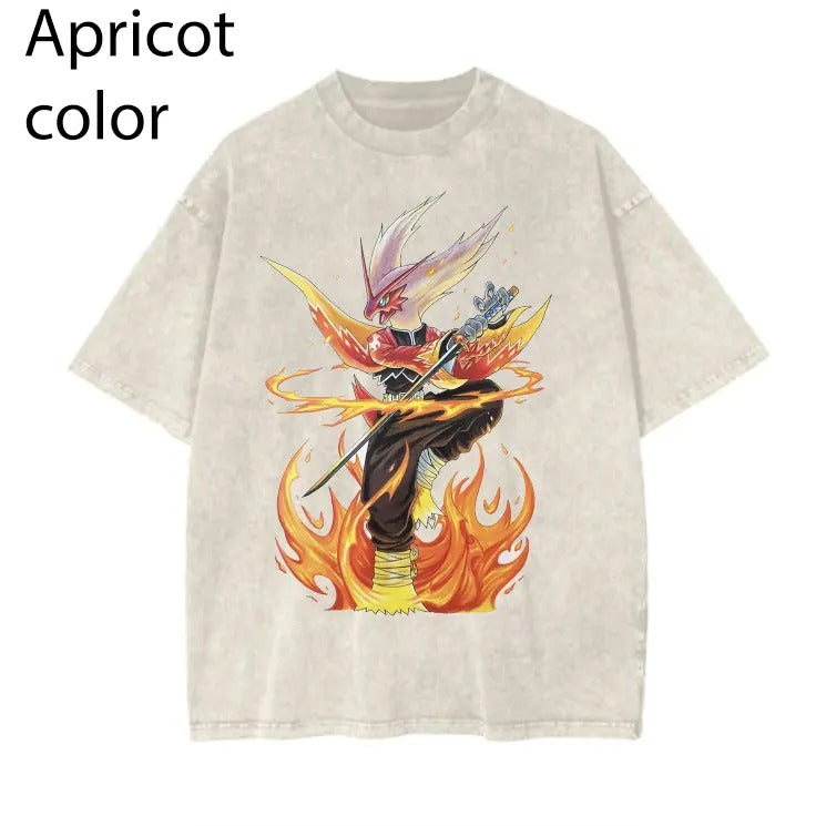 Pokemon Anime Figures Greninja Zeraora Demon Slayer Shirt, Pokemon Graphic T-shirt, Anime T-shirt, Funny T-shirt, Vintage Graphic Tee, Cotton Streetwear